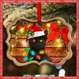 christmas black cat funny xmas light decor tree hanging metal ornament kitty ornaments 1