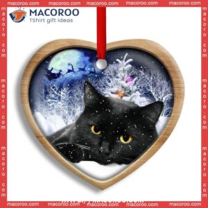 Christmas Cat Lover Heart Beat Ceramic Ornament, Kitty Ornaments