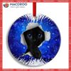 Christmas Black Cat Xmas Decor Tree Hanging Circle Ceramic Ornament, Cat Ornaments For Christmas Tree