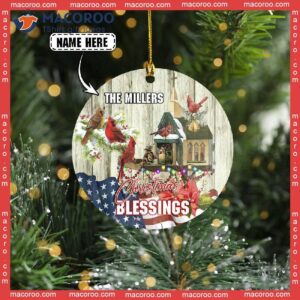 Christmas Blessing Custom Name Ceramic Ornament