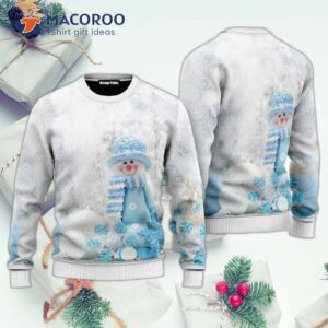 Christmas Blue Snowman Ugly Sweater