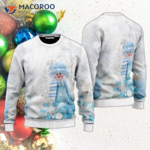 Christmas Blue Snowman Ugly Sweater