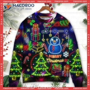 Christmas Bright Neon Lighting Christmas Sweater Women