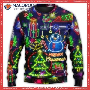 christmas bright neon lighting sweater christmas sweater women 3