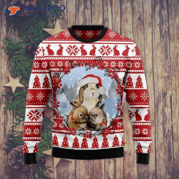 Christmas Bunny Ugly Sweater