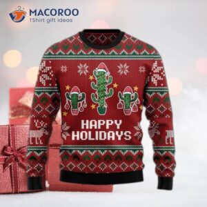 Christmas Cactus Ugly Sweater