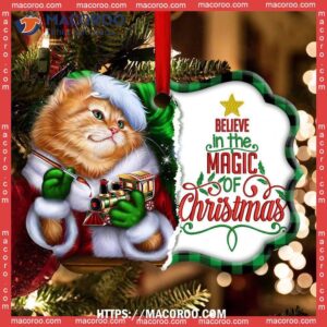 christmas cat cute kitten meowy xmas horizontal ceramic ornament grey cat ornaments 1