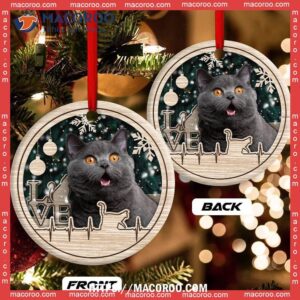 christmas cat lover heart beat circle ceramic ornament hallmark cat ornaments 2