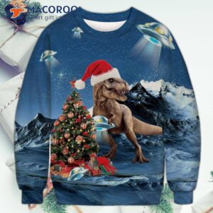 Christmas Dinosaur Jurassic Park Ugly Sweater