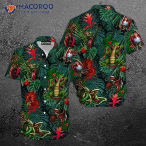 christmas dragon green hawaiian shirts 1