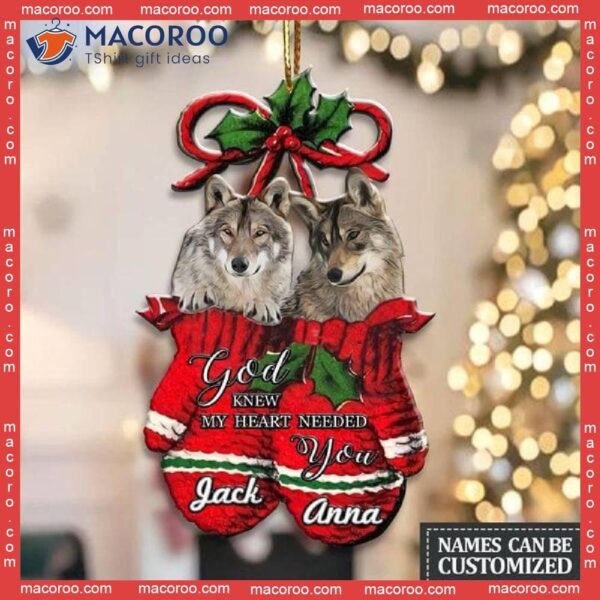 Christmas Glove-shaped Custom Name Acrylic Ornament