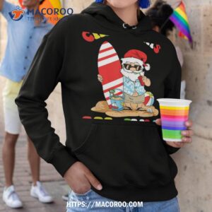 christmas in july funny santa summer beach vacation shirt hoodie