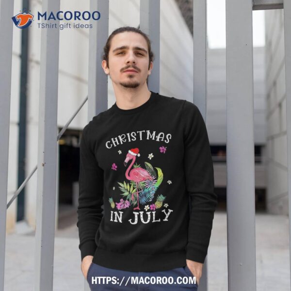 Christmas In July S For Pink Flamingo Shirt