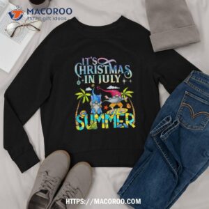 christmas in july santa beach summer float xmas shirt sweatshirt