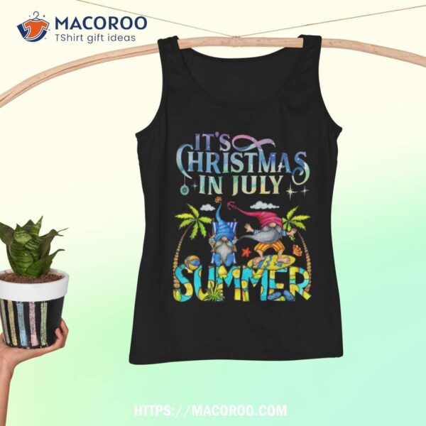 Christmas In July Santa Beach Summer Float Xmas Shirt