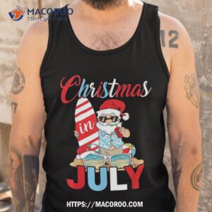 christmas in july santa hawaiian summer surf surfing surfer shirt tank top