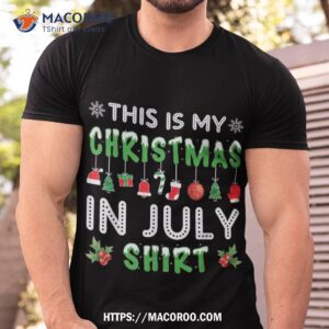 Christmas In July Shirt Summer Beach Vacation Xmas