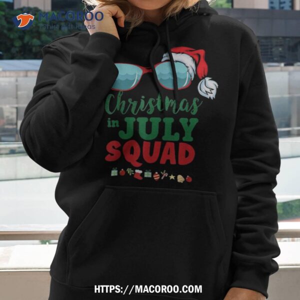 Christmas In July Squad Funny Summer Xmas Beach Vacation Shirt