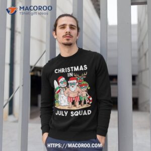 christmas in july squad santa and friends xmas boys kids shirt sweatshirt 1