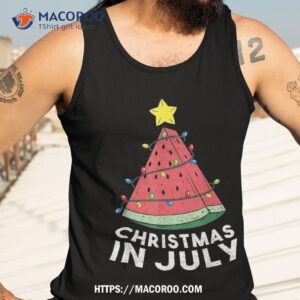 christmas in july summer watermelon xmas tree kids shirt tank top 3