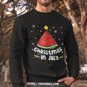 christmas in july watermelon funny summer beach xmas shirt sweatshirt