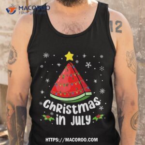 christmas in july watermelon funny summer beach xmas shirt tank top