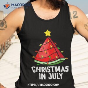 christmas in july watermelon shirt summer beach vacation shirt tank top 3