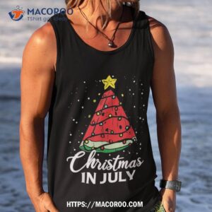 christmas in july watermelon summer xmas shirt tank top