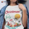 Christmas In July Watermelon Xmas Palm Summer  Kids Shirt