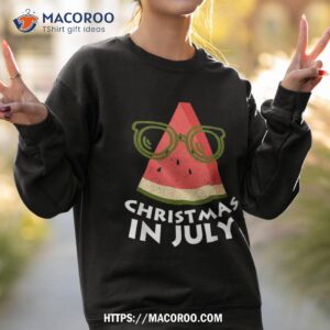 christmas in july watermelon xmas summer glasses shirt sweatshirt 2