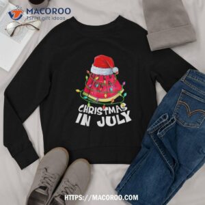 christmas in july watermelon xmas tree summer kids shirt sweatshirt 3