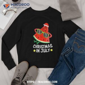 christmas in july watermelon xmas tree summer kids shirt sweatshirt 4