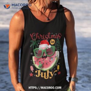 christmas in july watermelon xmas tree summer kids shirt tank top