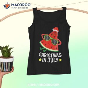 christmas in july watermelon xmas tree summer kids shirt tank top 4