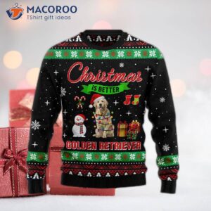 Christmas Is Better With A Golden Retriever Ugly Sweater.