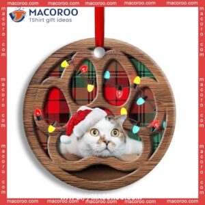 christmas meowy xmas gifts for cat lovers circle ceramic ornament cat tree ornaments 0