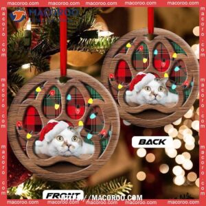 christmas meowy xmas gifts for cat lovers circle ceramic ornament cat tree ornaments 2