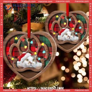 christmas meowy xmas gifts for cat lovers heart ceramic ornament grey cat ornaments 2