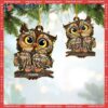 Christmas Owl Custom-shaped Name Acrylic Ornament