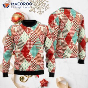 Christmas Patchwork Fabric Seamless Pattern Ugly Sweater