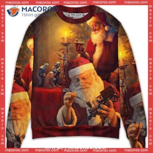 Christmas Santa Claus The Spirit Of Art Cheap Christmas Sweaters