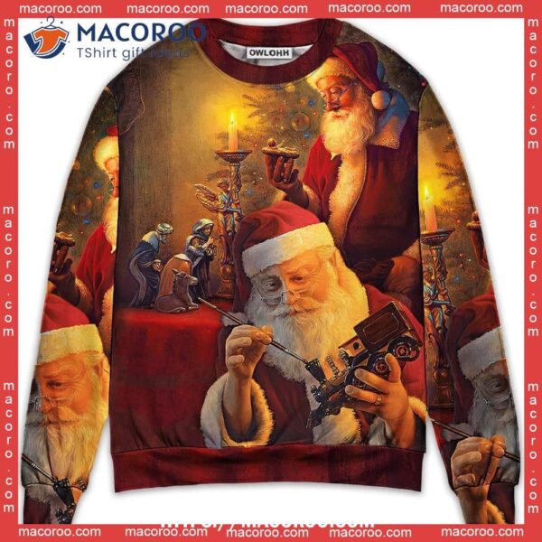 Christmas Santa Claus The Spirit Of Art Cheap Christmas Sweaters