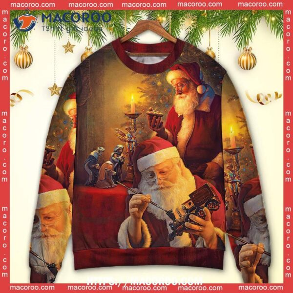 Christmas Santa Claus The Spirit Of Art Cheap Christmas Sweaters