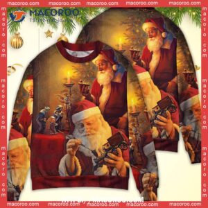 christmas santa claus the spirit of art grinch ugly sweater 2