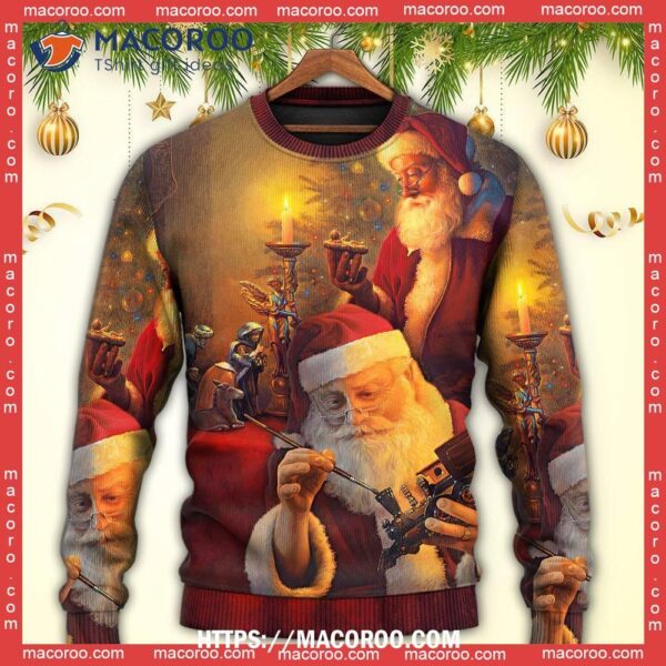 Christmas Santa Claus The Spirit Of Art Cheap Christmas Sweaters