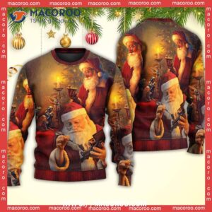 christmas santa claus the spirit of art grinch ugly sweater 5