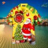 Christmas, Santa Claus, Yellow, Stunning Night, Hawaiian Shirts