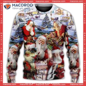 christmas santa i m just here for the ho s sweater mens ugly christmas sweater 3