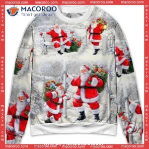 christmas santa is always with you art xmas sweater 0