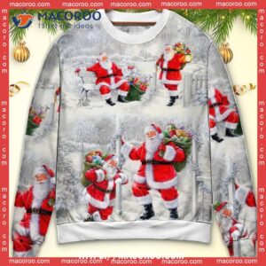 christmas santa is always with you art xmas sweater 1